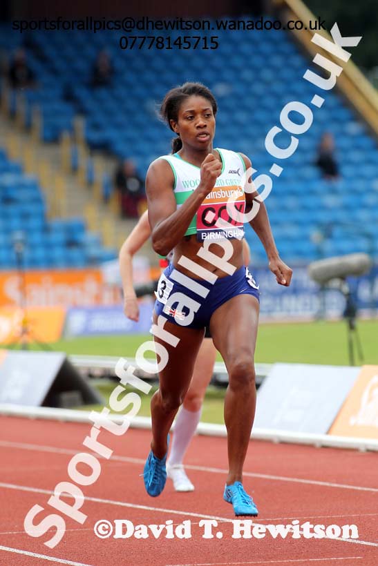 Shana Cox (Woodford Green) 400 metres, 2014 Sainsbury's British Championships. Photo: David T. Hewitson/Sports for All Pics